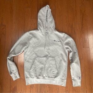 Champion Light Gray Pullover Sweatshirt Hoodie Size Small